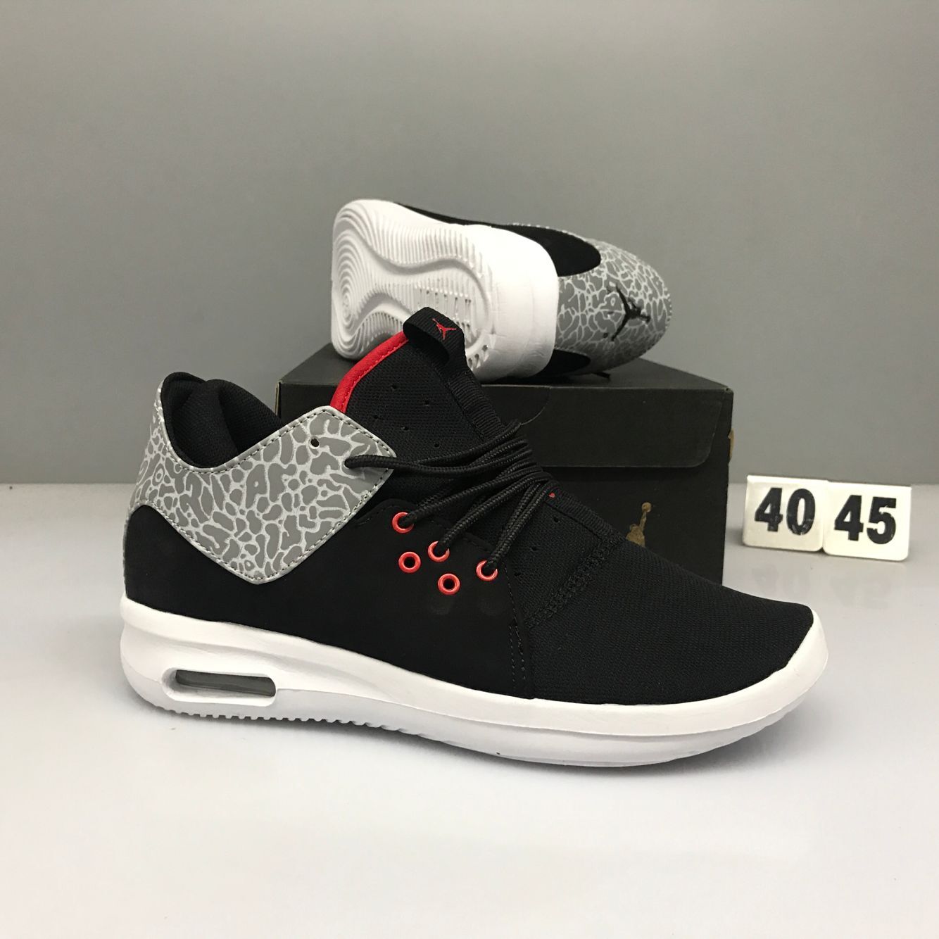 Nike Air Jordan First Classic Black Grey Red Running Shoes - Click Image to Close